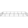 Dog Kennel Black 193.8 ft² Steel