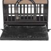 37in Heavy Duty Dog Crate, Furniture Style Dog Crate with Removable Trays and Wheels for High Anxiety Dogs