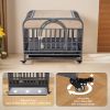 37in Heavy Duty Dog Crate, Furniture Style Dog Crate with Removable Trays and Wheels for High Anxiety Dogs