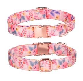 Sunflower pet collar cotton breathable dog collar pet supplies wholesale (colour: Pink)