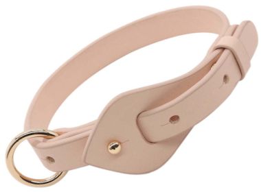 Pet Life 'Ever-Craft' Boutique Series Adjustable Designer Leather Dog Collar (Color: Pink)