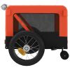 Pet Bike Trailer Orange and Black Oxford Fabric and Iron