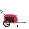 Pet Bike Trailer Red and Black Oxford Fabric and Iron